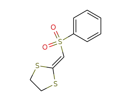 Molecular Structure of 41317-65-1 (1,3-Dithiolane, 2-[(phenylsulfonyl)methylene]-)