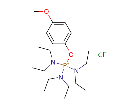 Molecular Structure of 18110-21-9 (Tris-(diaethylamino)-(p-methoxy-phenoxy)-phosphonium-chlorid)