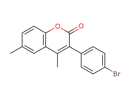 Molecular Structure of 112030-36-1 (3-(p-bromophenyl)-4,6-dimethyl coumarin)