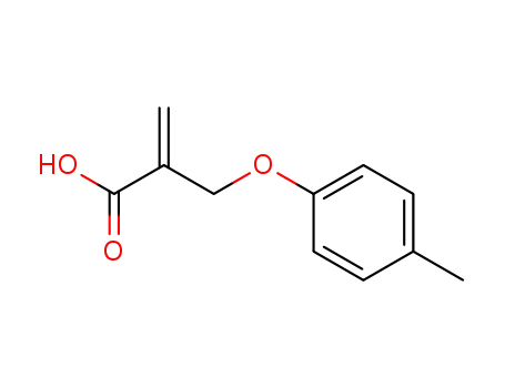 Molecular Structure of 56634-11-8 (2-Propenoic acid, 2-[(4-methylphenoxy)methyl]-)