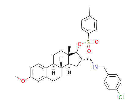 Toluene-4-sulfonic acid (8R,9S,13S,14S,16S,17S)-16-[(4-chloro-benzylamino)-methyl]-3-methoxy-13-methyl-7,8,9,11,12,13,14,15,16,17-decahydro-6H-cyclopenta[a]phenanthren-17-yl ester