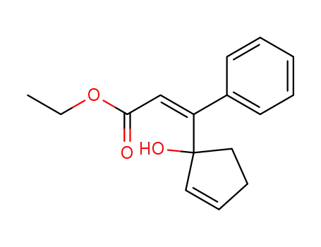 (Z)-3-(1-Hydroxy-cyclopent-2-enyl)-3-phenyl-acrylic acid ethyl ester