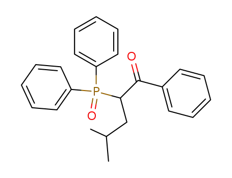 Molecular Structure of 89091-85-0 (1-Pentanone, 2-(diphenylphosphinyl)-4-methyl-1-phenyl-)