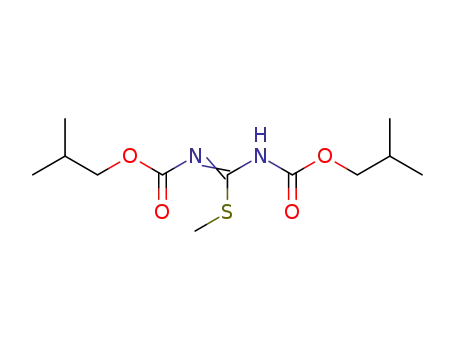 Molecular Structure of 89146-32-7 (Carbamic acid,
[[[(2-methylpropoxy)carbonyl]amino](methylthio)methylene]-,
2-methylpropyl ester)