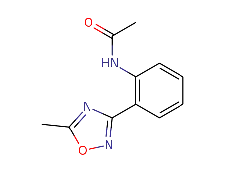 Molecular Structure of 29368-92-1 (Acetamide, N-[2-(5-methyl-1,2,4-oxadiazol-3-yl)phenyl]-)