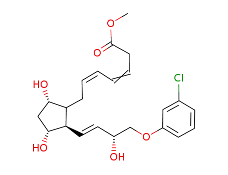 3,5-Heptadienoic acid, 7-(2-(4-(3-chlorophenoxy)-3-hydroxy-1-butenyl)-3,5-dihydroxycyclopentyl)-, methyl ester, (1R-(1-alpha(3E,5E),2-beta(1E,3R*),3-alpha,5-alpha))-