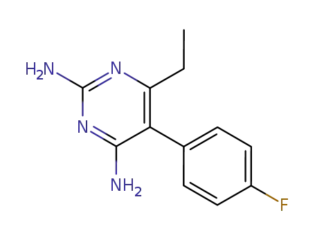 Molecular Structure of 314-75-0 (2,4-Pyrimidinediamine, 6-ethyl-5-(4-fluorophenyl)-)