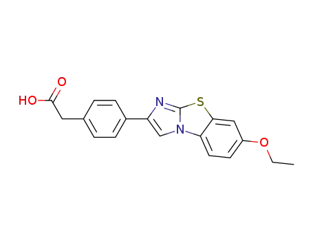 Molecular Structure of 81950-36-9 ([4-(7-Ethoxy-benzo[d]imidazo[2,1-b]thiazol-2-yl)-phenyl]-acetic acid)