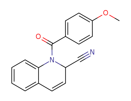 Molecular Structure of 70391-31-0 (1-(4-Methoxybenzoyl)-1,2-dihydroquinoline-2-carbonitrile)