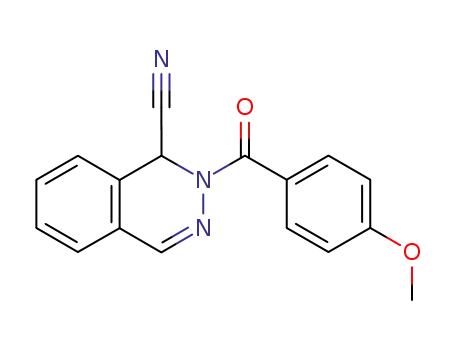 Molecular Structure of 62172-58-1 (1-Phthalazinecarbonitrile, 1,2-dihydro-2-(4-methoxybenzoyl)-)