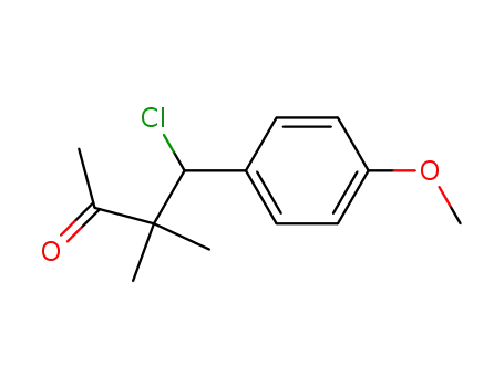 Molecular Structure of 56773-18-3 (2-Butanone, 4-chloro-4-(4-methoxyphenyl)-3,3-dimethyl-)