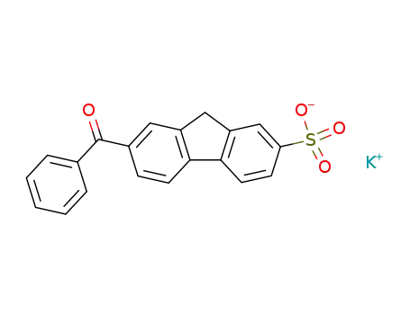 Molecular Structure of 121305-20-2 (potassium 7-(phenylcarbonyl)-9H-fluorene-2-sulfonate)