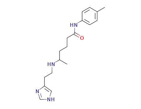Molecular Structure of 103827-14-1 (5-[2-(1H-Imidazol-4-yl)-ethylamino]-hexanoic acid p-tolylamide)