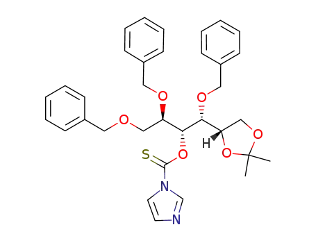 Imidazole-1-carbothioic acid O-{(1R,2R)-2,3-bis-benzyloxy-1-[(R)-benzyloxy-((S)-2,2-dimethyl-[1,3]dioxolan-4-yl)-methyl]-propyl} ester
