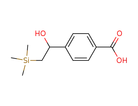 Molecular Structure of 155023-24-8 (4-<1-hydroxy-2-(trimethylsilyl)ethyl>benzoic acid)