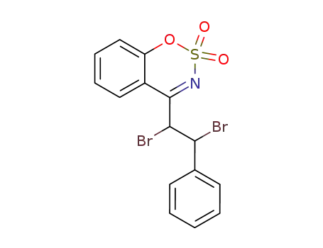 Molecular Structure of 88701-99-9 (1,2,3-Benzoxathiazine, 4-(1,2-dibromo-2-phenylethyl)-, 2,2-dioxide)