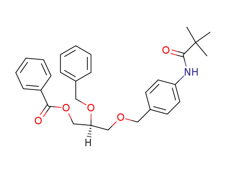 Benzoic acid (S)-2-benzyloxy-3-[4-(2,2-dimethyl-propionylamino)-benzyloxy]-propyl ester