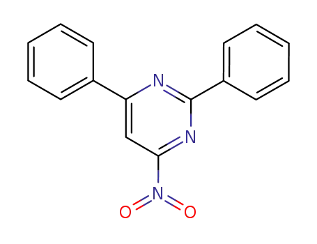 Molecular Structure of 106119-63-5 (Pyrimidine, 4-nitro-2,6-diphenyl-)