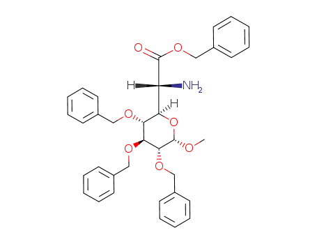 (R)-Amino-((2R,3R,4S,5R,6S)-3,4,5-tris-benzyloxy-6-methoxy-tetrahydro-pyran-2-yl)-acetic acid benzyl ester