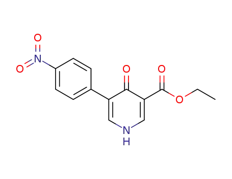 Molecular Structure of 72676-89-2 (5-(4-nitro-phenyl)-4-oxo-1,4-dihydro-pyridine-3-carboxylic acid ethyl ester)