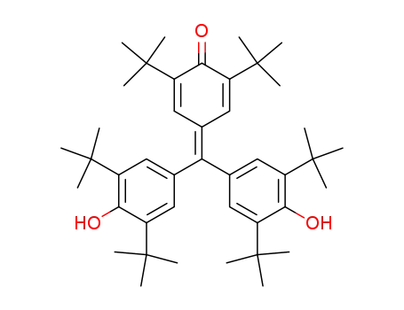 Molecular Structure of 2887-52-7 (2,5-Cyclohexadien-1-one,
4-[bis[3,5-bis(1,1-dimethylethyl)-4-hydroxyphenyl]methylene]-2,6-bis(1,1
-dimethylethyl)-)