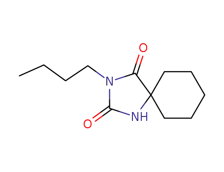 Molecular Structure of 80355-08-4 (1,3-Diazaspiro[4.5]decane-2,4-dione, 3-butyl-)