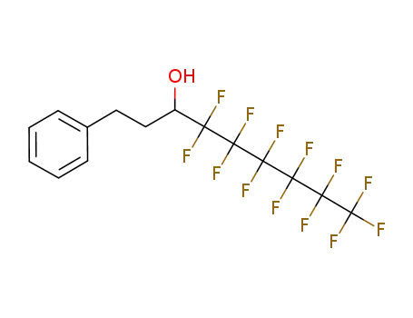 Molecular Structure of 111822-76-5 (Benzenepropanol, a-(tridecafluorohexyl)-)