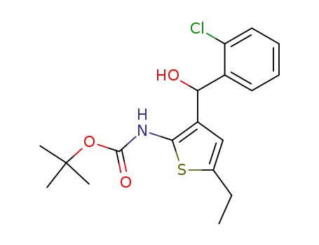 Carbamic acid, [3-[(2-chlorophenyl)hydroxymethyl]-5-ethyl-2-thienyl]-,
1,1-dimethylethyl ester