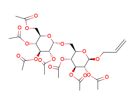 allyl O-(2,3,4,6-tetra-O-acetyl-α-D-glucopyranosyl)-(1<*>6)-2,3,4-tri-O-acetyl-β-D-glucopyranoside