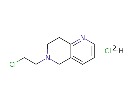 Molecular Structure of 95395-58-7 (1,6-Naphthyridine, 6-(2-chloroethyl)-5,6,7,8-tetrahydro-, dihydrochloride)