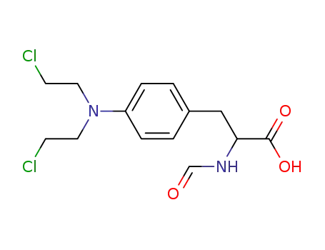 Molecular Structure of 26367-45-3 (Phenylalanine,4-[bis(2-chloroethyl)amino]-N-formyl-)