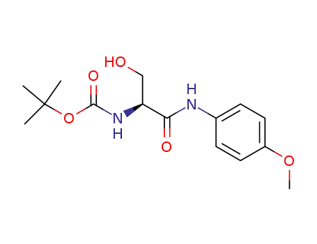 Carbamic acid,
[1-(hydroxymethyl)-2-[(4-methoxyphenyl)amino]-2-oxoethyl]-,
1,1-dimethylethyl ester, (S)-