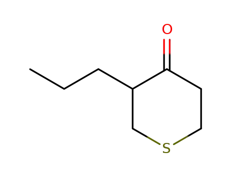 Molecular Structure of 91791-02-5 (4H-Thiopyran-4-one, tetrahydro-3-propyl-)