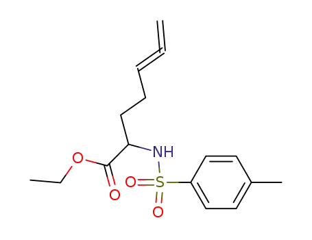 Molecular Structure of 107970-41-2 (ethyl 2-{[(4-methylphenyl)sulfonyl]amino}-5,6-heptadienoate)