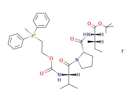 N-<2-(Methyldiphenylphosphonio)ethoxycarbonyl>valyl-prolyl-isoleucin-tert-butylester-iodid