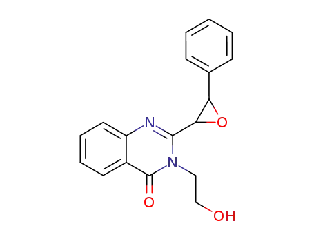 4(3H)-Quinazolinone, 3-(2-hydroxyethyl)-2-(3-phenyloxiranyl)-