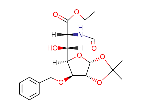 Ethyl-3-O-benzyl-6-desoxy-6-formamido-1,2-O-isopropyliden-L-glycero-α-D-gluco-heptofuranuronat