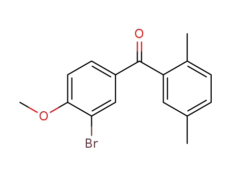 Molecular Structure of 89651-83-2 (Methanone, (3-bromo-4-methoxyphenyl)(2,5-dimethylphenyl)-)