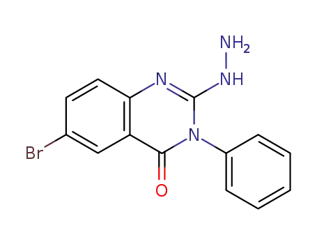 Molecular Structure of 84772-19-0 (2,4(1H,3H)-Quinazolinedione, 6-bromo-3-phenyl-, 2-hydrazone)