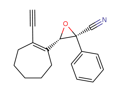 Oxiranecarbonitrile, 3-(2-ethynyl-1-cyclohepten-1-yl)-2-phenyl-, cis-