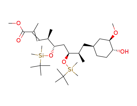 (E)-(4R,5S,7S,8R)-5,7-Bis-(tert-butyl-dimethyl-silanyloxy)-9-((1S,3R,4R)-4-hydroxy-3-methoxy-cyclohexyl)-2,4,8-trimethyl-non-2-enoic acid methyl ester