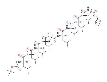 t-butoxycarbonylleucyl-leucyl-leucyl-leucyl-aminoisobutyryl-leucyl-leucyl-leucyl-leucyl-aminoisobutyric acid benzyl ester