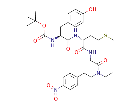 [(S)-1-{(R)-1-[({Ethyl-[2-(4-nitro-phenyl)-ethyl]-carbamoyl}-methyl)-carbamoyl]-3-methylsulfanyl-propylcarbamoyl}-2-(4-hydroxy-phenyl)-ethyl]-carbamic acid tert-butyl ester