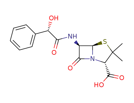 4-Thia-1-azabicyclo[3.2.0]heptane-2-carboxylic acid,
6-[[(2S)-hydroxyphenylacetyl]amino]-3,3-dimethyl-7-oxo-, (2S,5R,6R)-