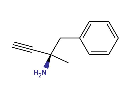 Molecular Structure of 74808-04-1 (Benzeneethanamine, a-ethynyl-a-methyl-, (R)-)
