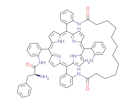 α-5,15-<o,o'-(dodecanedimido)diphenyl>:β-10-<o-(L-phenyl-alaninamido)phenyl>-β-20-(2-aminophenyl)porphyrin