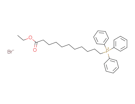 Molecular Structure of 102831-64-1 (Phosphonium, (11-ethoxy-11-oxoundecyl)triphenyl-, bromide)