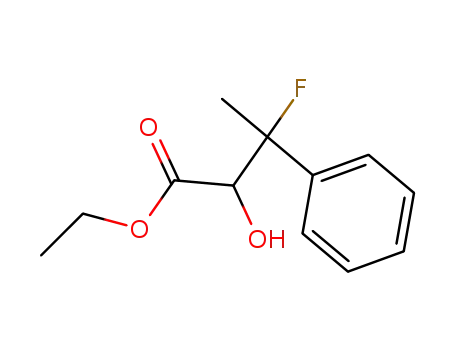 Molecular Structure of 79963-73-8 (3-Fluoro-2-hydroxy-3-phenyl-butyric acid ethyl ester)