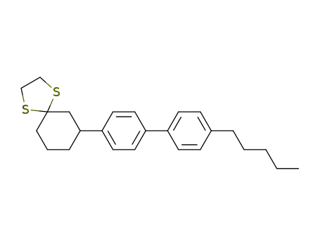Molecular Structure of 153732-65-1 (1,1-ethylenedisulfanyl-3-(4'-pentylbiphenyl-4-yl)cyclohexane)