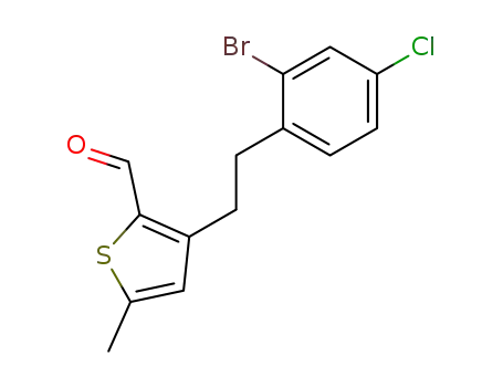 3-[2-(2-BROMO-4-CHLOROPHENYL)ETHYL]-5-METHYL-2-THIOPHENECARBALDEHYDE